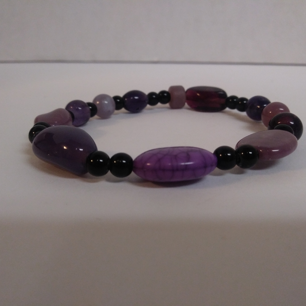Purple and black bracelet